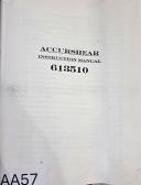 Accurshear-JAPANESE/ENGLISH Accurshear Instruction Manual (Model 6250, Manual No. 613510-6250-01